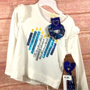 Btween Hanukkah Outfit Girls Sparkle